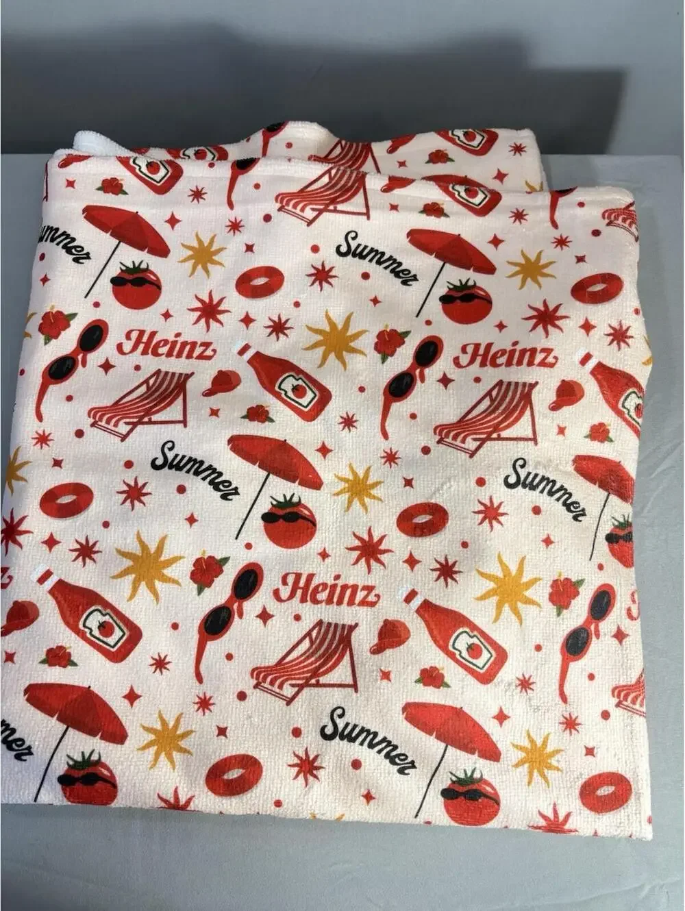 Heinz Summer Beach Towel Kanata Towel KBT3060 Tomato Ketchup Novelty Pool